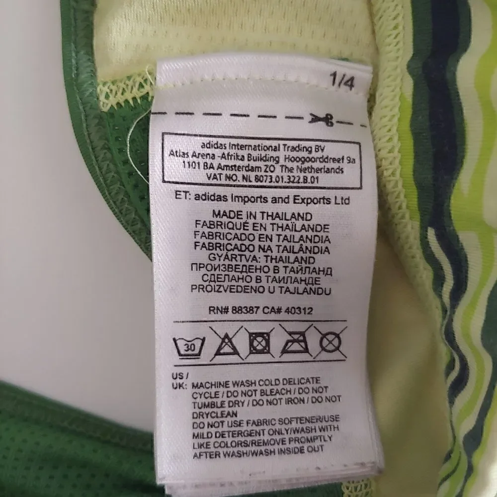 Adidas techfit Medium Compression Sports Bra Neon Green Size S